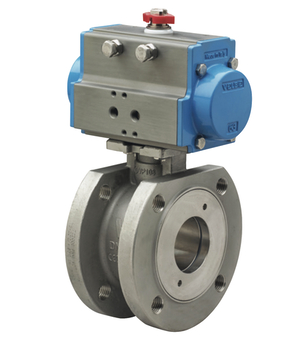 Flanged ball valve with pneumatic actuator BA282-100-D0-A