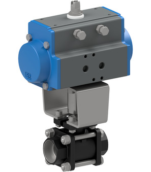 Kugelhahn mit Druckluftdrehantrieb Serie BAC5