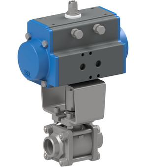 Kugelhahn mit Druckluftdrehantrieb Serie BAC4