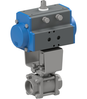 Kugelhahn mit Druckluftdrehantrieb Serie BAC5