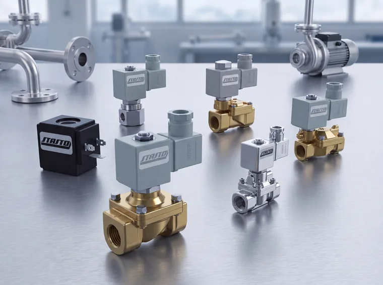 Solenoid valves for liquids and gases