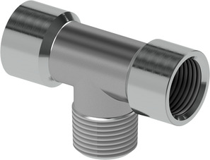 T-adapter Female thread/Male thread/Female thread Series TH21C