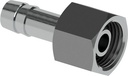 Hose nozzle for ball connection and nut Series HN76