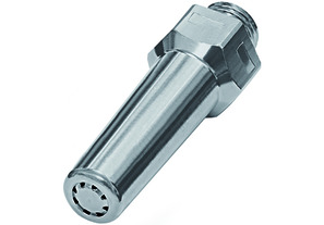 Low-noise round nozzle