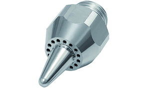 Low-noise round nozzle