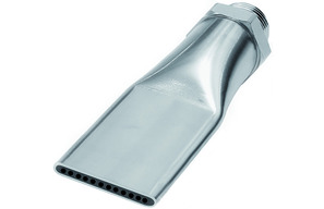Low-noise flat nozzle