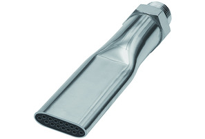 Low-noise flat nozzle