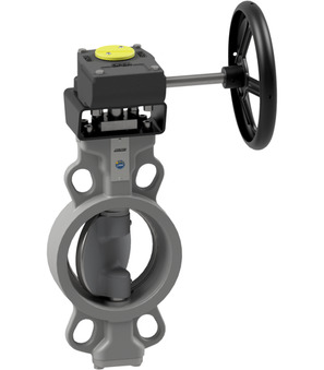 Absperrklappe mit Handgetriebe Serie BUW9-SSR2S-G