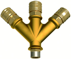 3-fach Kupplungsdosenverteiler DN 7,2 Serie C0C72-3M
